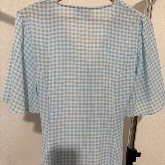 ASOS Light Blue Gingham Maxi Dress - Picture 5 of 9